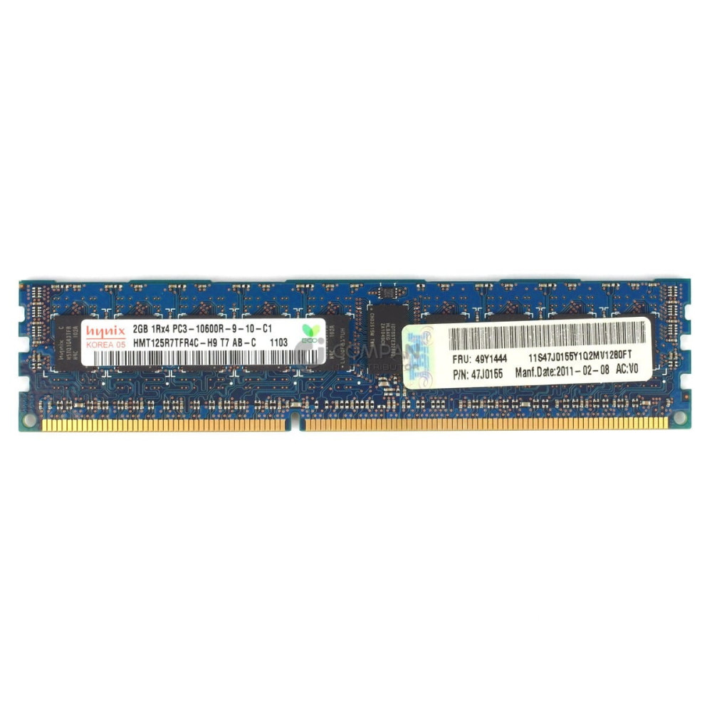 44T1444 IBM MEMORY 2GB 1RX4 PC3 10600R DDR3 44T1444 47J0155, HMT125R7TFR4C-H9 47J0155, HMT125R7TFR4C-H9